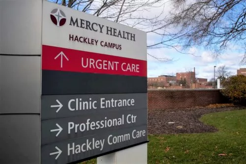 Mercy Health Hackley Campus Sign